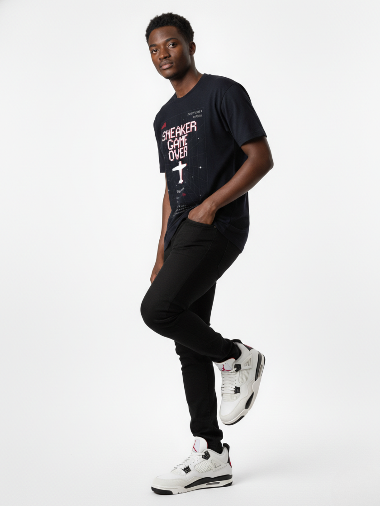 Sneaker Game Over Oversized Premium T-Shirt Matching Jordan 4 Flight Club