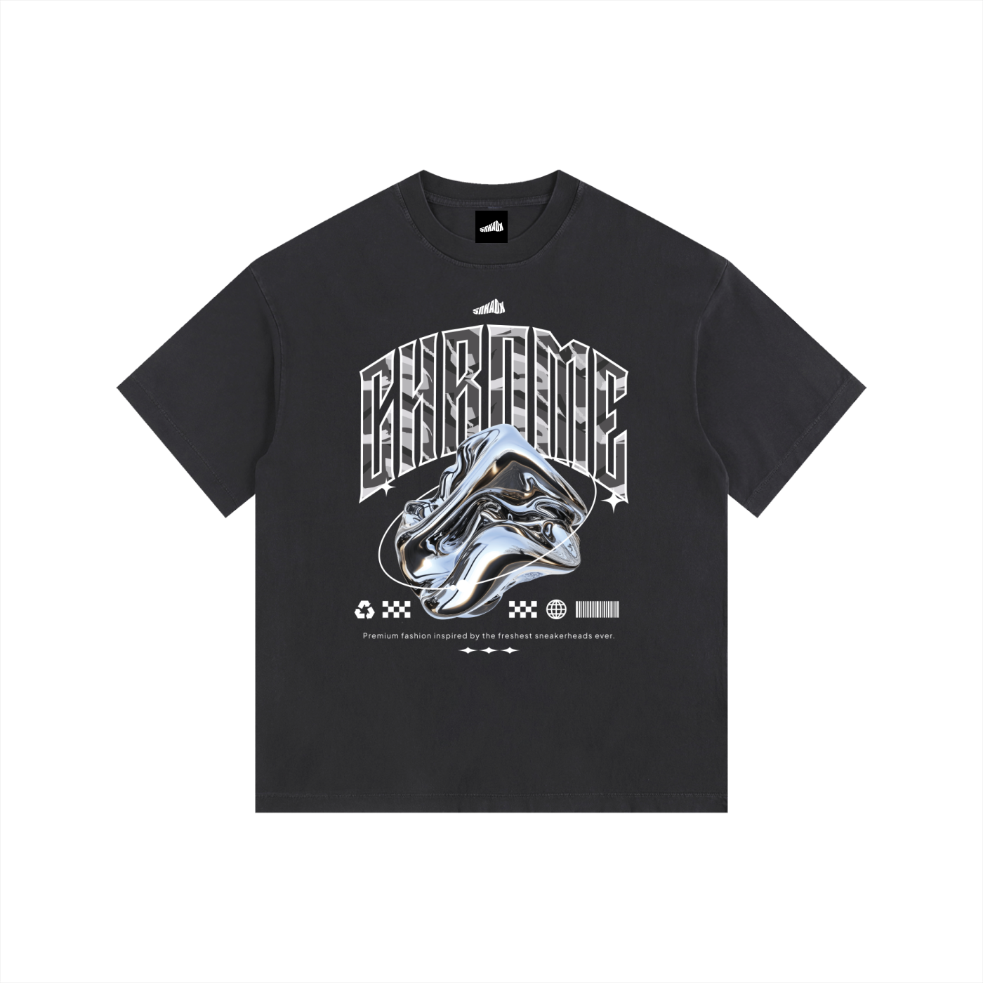 Chrome 8 Vintage Washed Oversized Cotton T-Shirt Matching Jordan 8 Chrome
