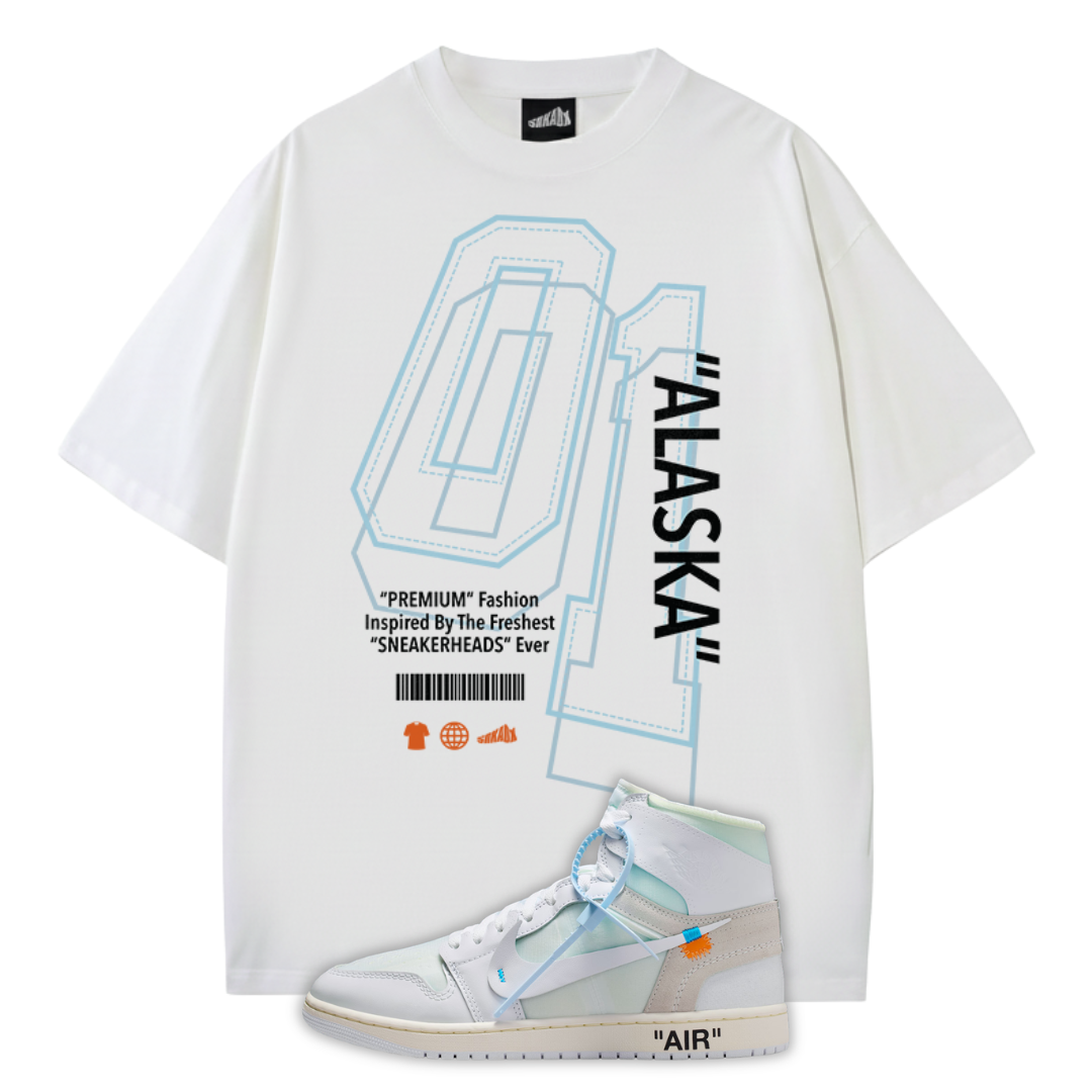Alaska 1 Oversized T-Shirt Matching Virgil Archive Air Jordan 1 High Alaska