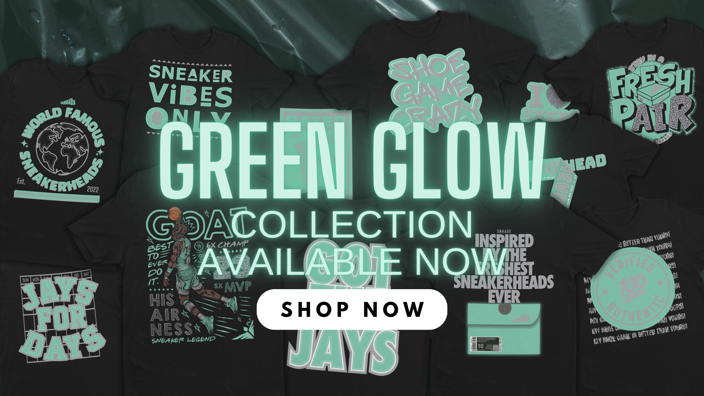 Graphic Tees to match Air MAX Jordan 3 Green Glow
