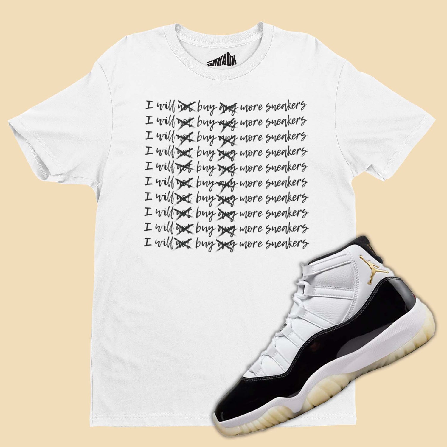Buy More Sneakers T-Shirt Matching Air Jordan 11 Gratitude