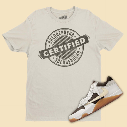 Certified Sneakerhead T-Shirt Matching Travis Scott Jordan Jumpman Jack Sail
