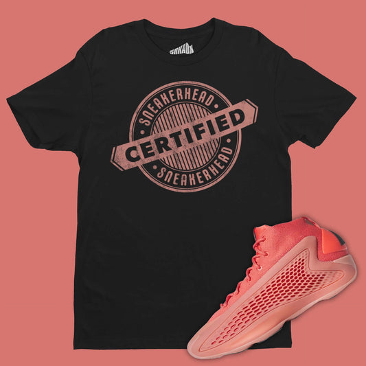 Certified Sneakerhead T-Shirt Matching AE1 Coral Georgia Red Clay