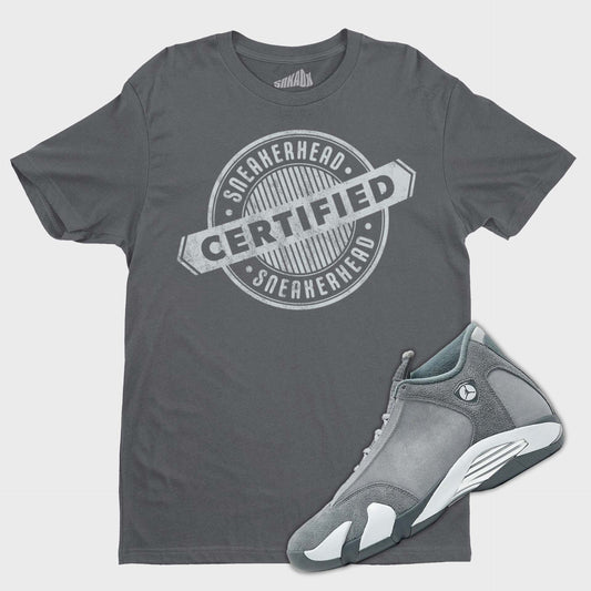 Certified Sneakerhead T-Shirt Matching Air Jordan 14 Flint Grey