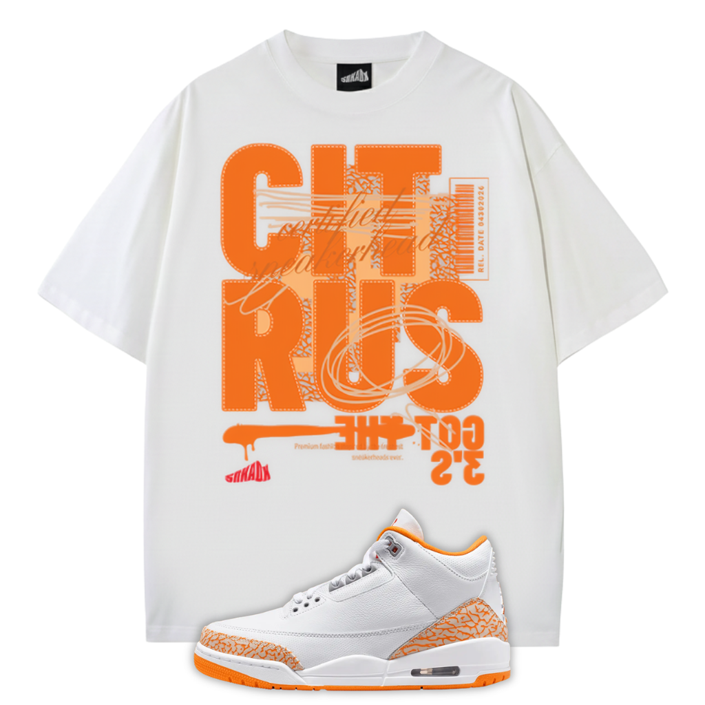 Citrus Got the 3's Premium T-Shirt Matching Jordan 3 Citrus