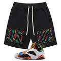 SNKADX Signature Premium Cotton Shorts Matching Air Jordan 7 Miro