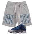 Flint Premium Cotton Shorts Matching Air Jordan 13 Flint