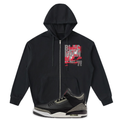 Black Denim 3 Premium Drop-Shoulder Zip Up Hoodie Air Jordan 3 Black Denim