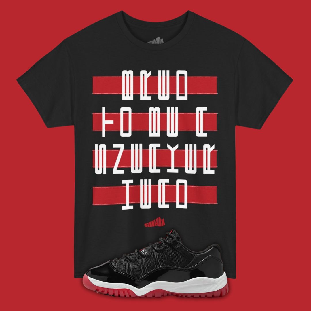 Bred To Be A Sneakerhead black T-Shirt Matching Jordan 11 Low Bred 2025