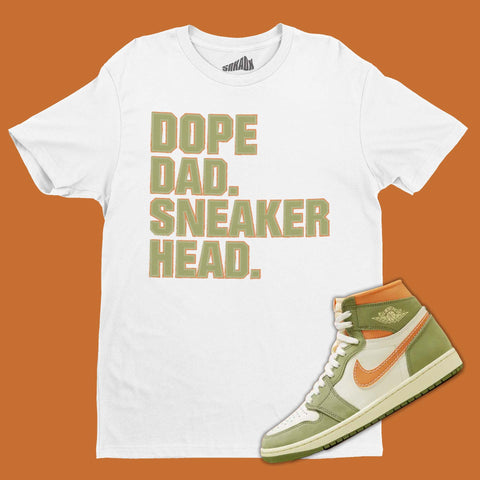 Dope Dad Sneakerhead T-Shirt Matching Air Jordan 1 High OG Celadon