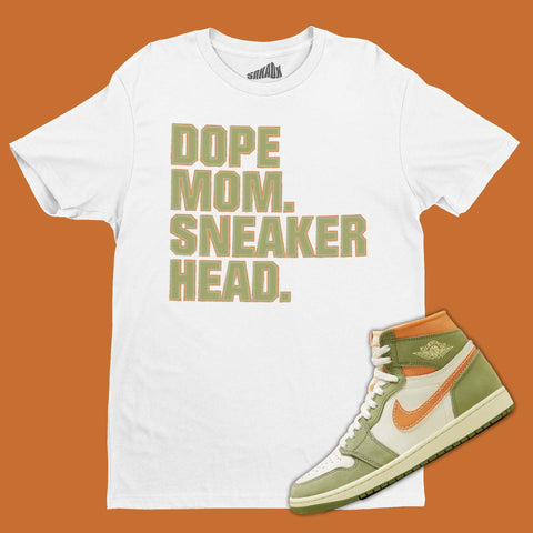 Dope Mom Sneakerhead T-Shirt Matching Air Jordan 1 High OG Celadon