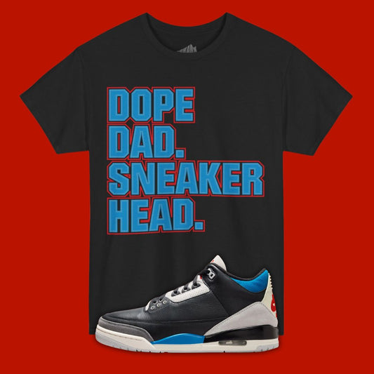 Dope Dad Sneakerhead black T-Shirt Matching Jordan 3 Rare Air