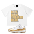 Dope Mom Sneakerhead Mineral Wash Raglan Crop T-Shirt Match Jordan 11 Mother's Day