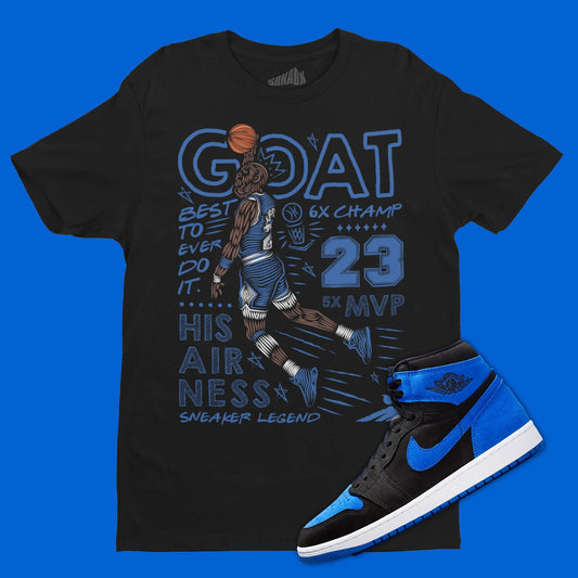 Air Jordan 1 Royal Reimagined Matching T-Shirt from SNKADX