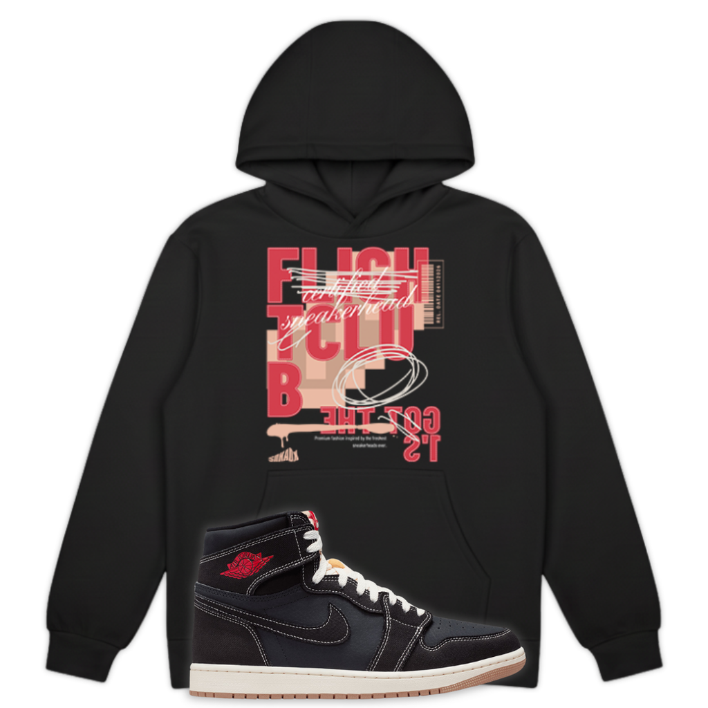 Flight Club 1 Heavyweight Hoodie Matching Jordan 1 Flight Club