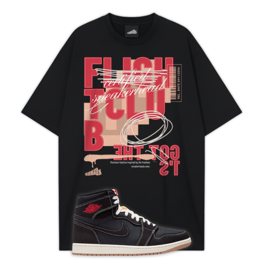 Flight Club 1 Oversized T-Shirt Matching Jordan 1 Flight Club