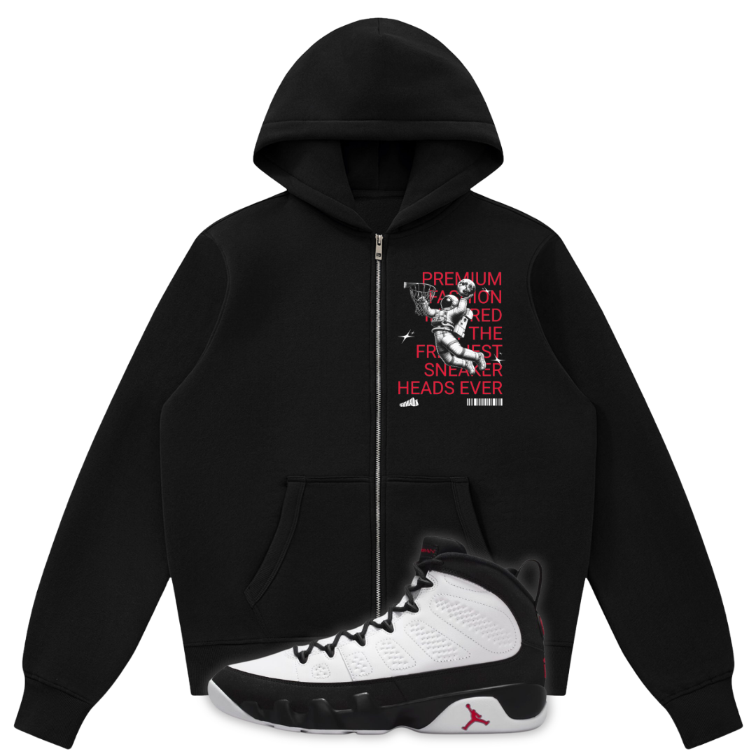 Fly Astronaut Fleece Zip Hoodie Matching Air Jordan 9 Space Jam