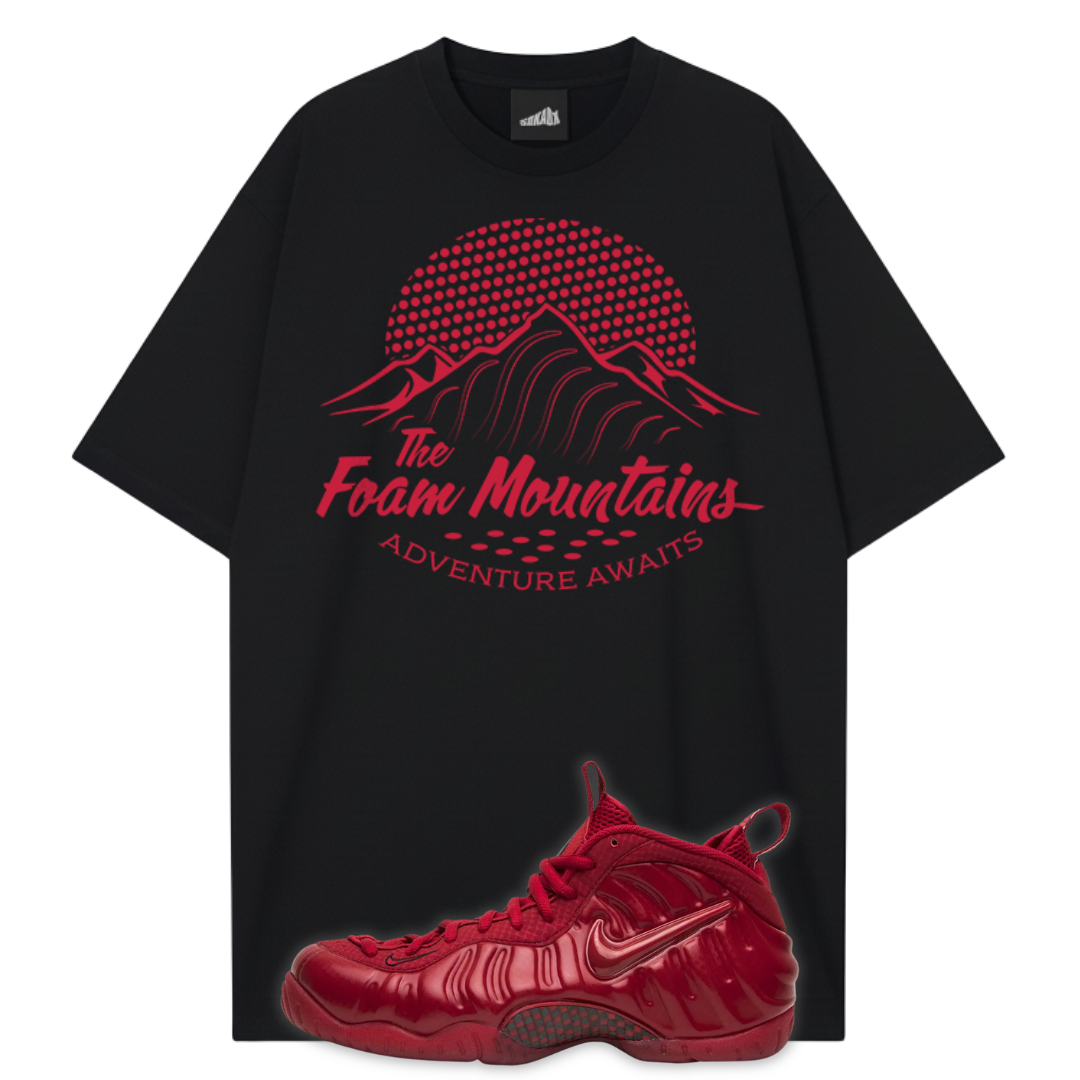 Foam Mountains Premium T-Shirt Matching Air Foamposite Pro Gym Red
