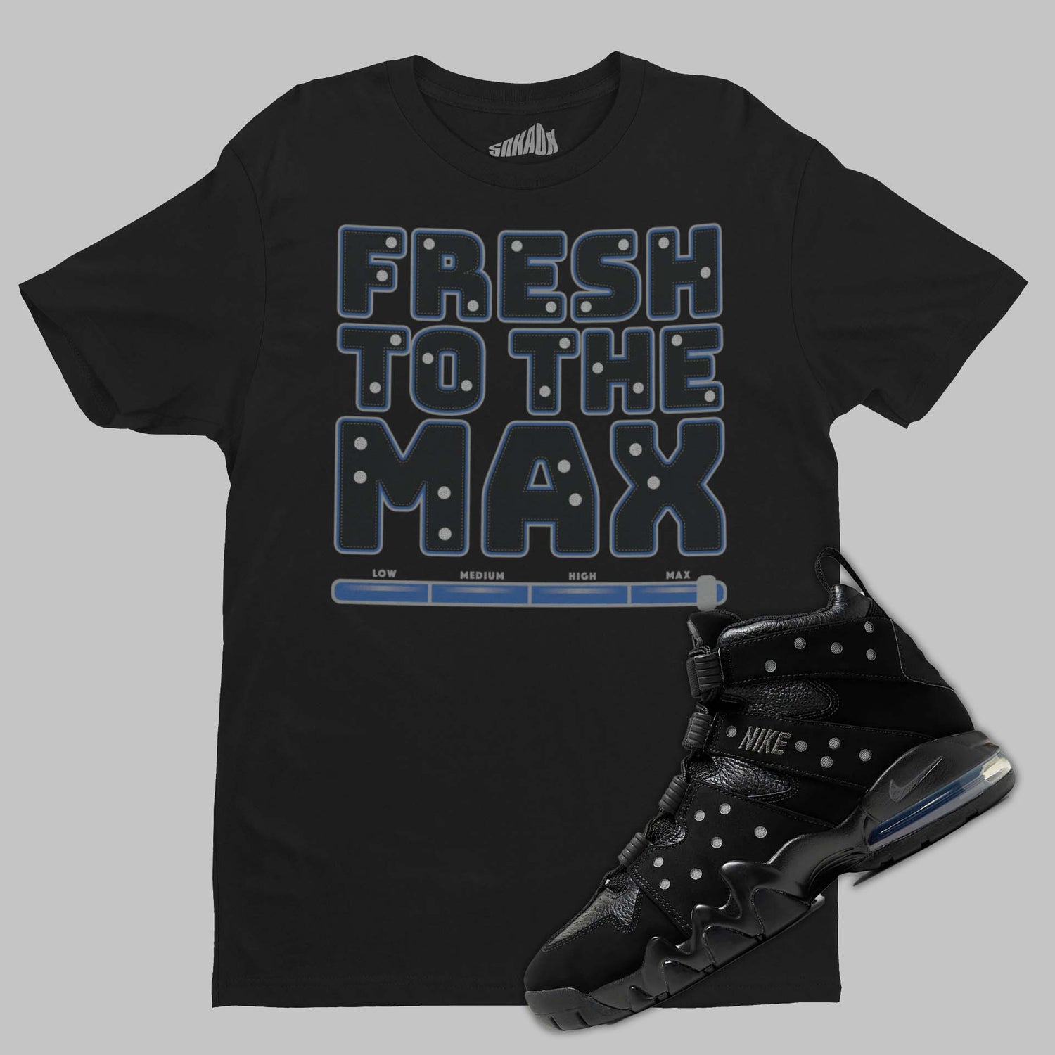 Fresh To The Max T-Shirt Matching Nike Air Max 2 CB 94 Triple Black