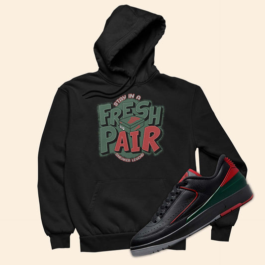 Fresh Pair Hoodie To Match Air Jordan 2 Low Christmas