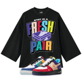 Fresh Pair Multi-Color Waffle Boxy T-Shirt Matching Air Force 1 Low What The LA