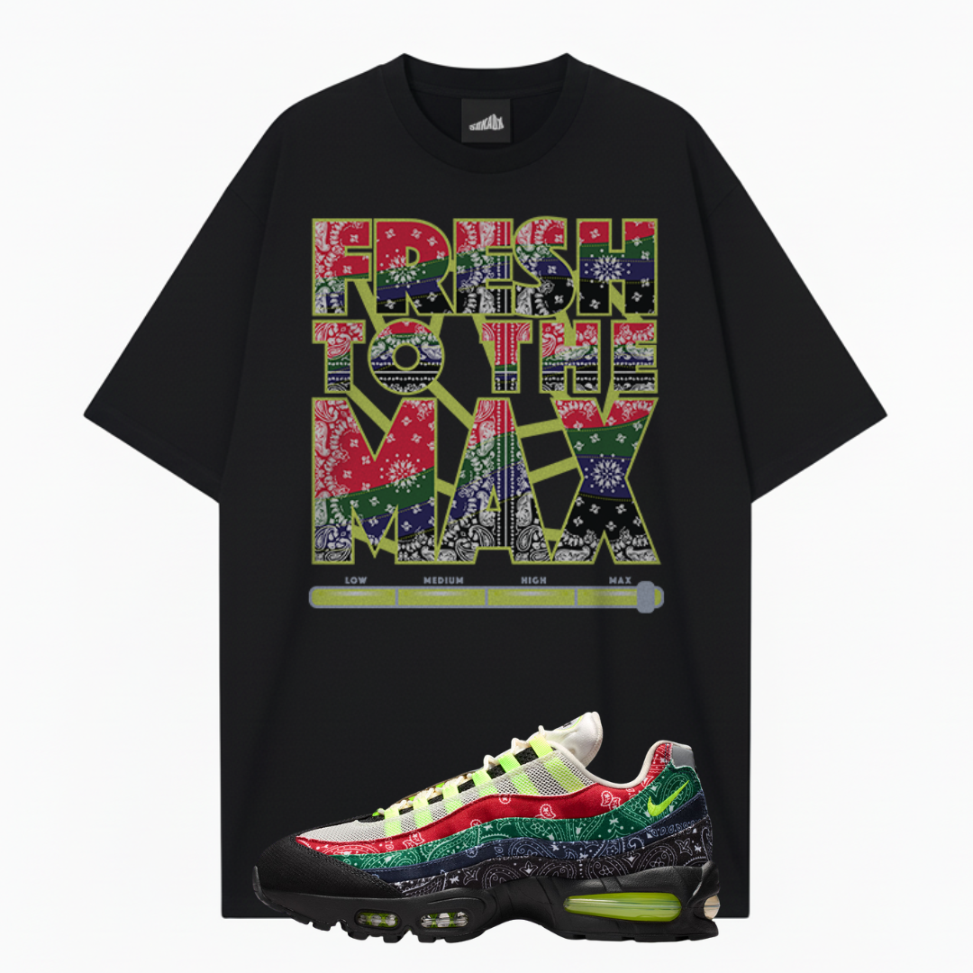 Fresh To The Max Oversized Premium T-Shirt Matching Air Max 95 Bandana
