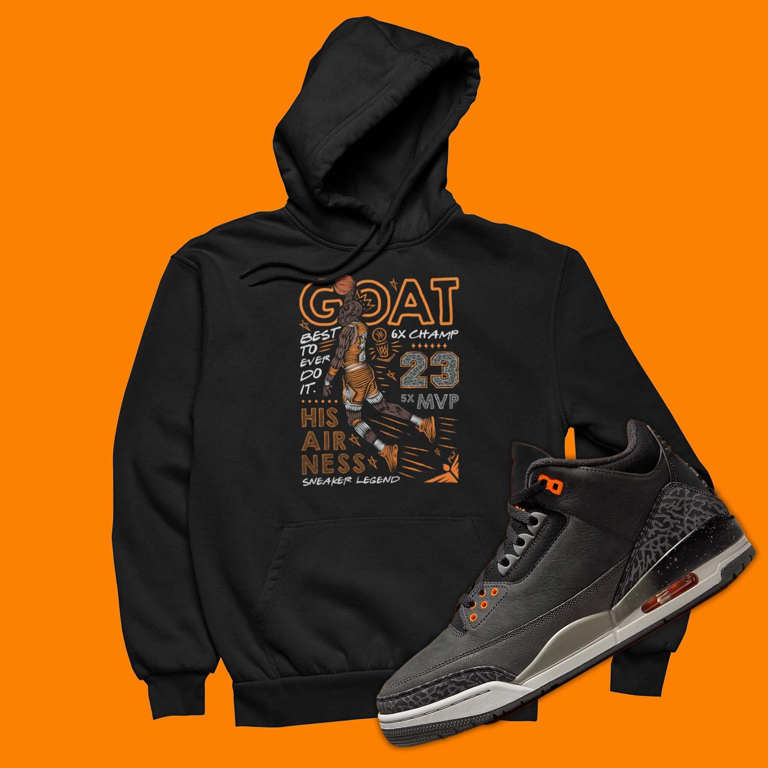 sneaker match hoodie is the perfect sweatshirt to match your Air Jordan 3 Fear Pack