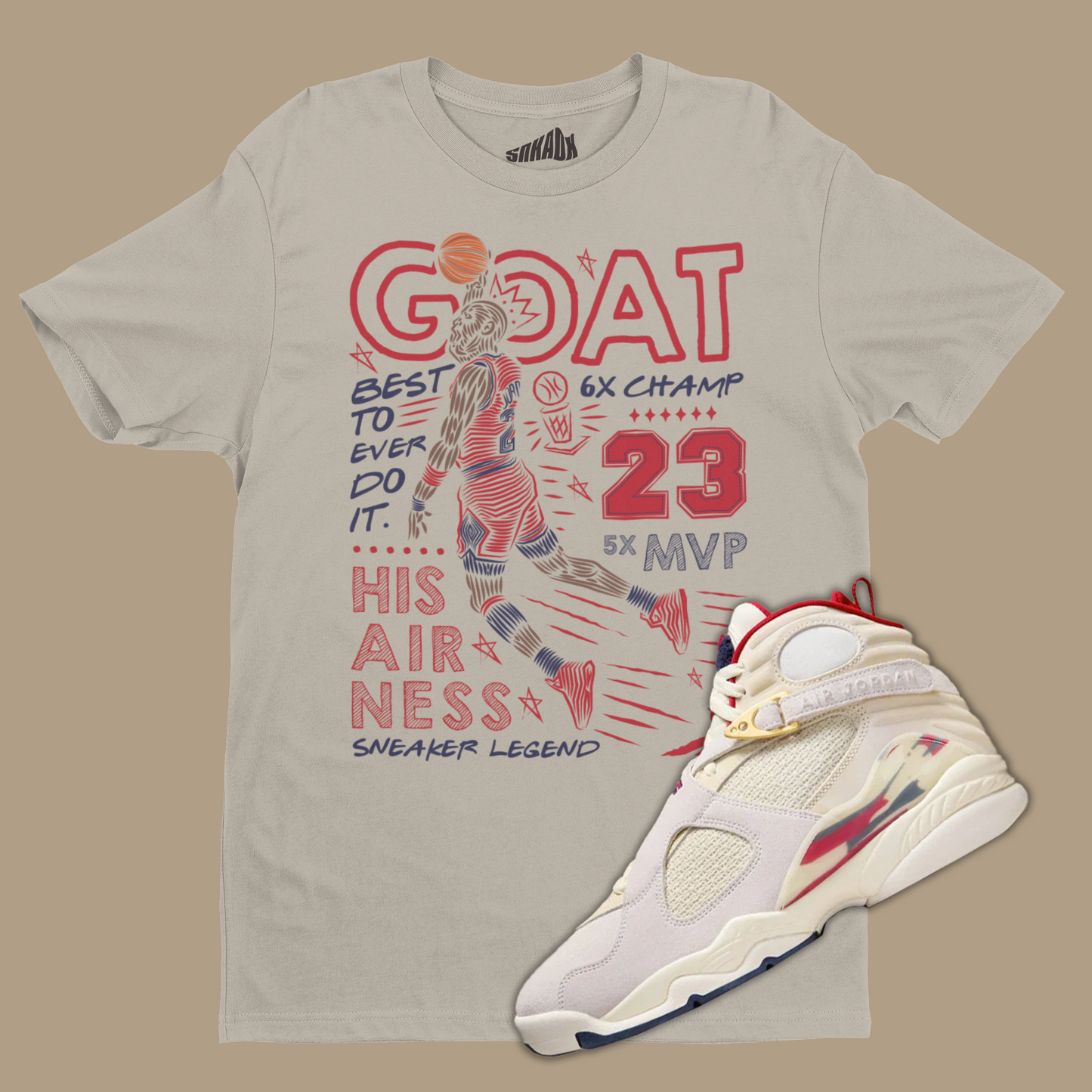 GOAT T-Shirt Matching SoleFly x Air Jordan 8 Mi Casa Es Su Casa