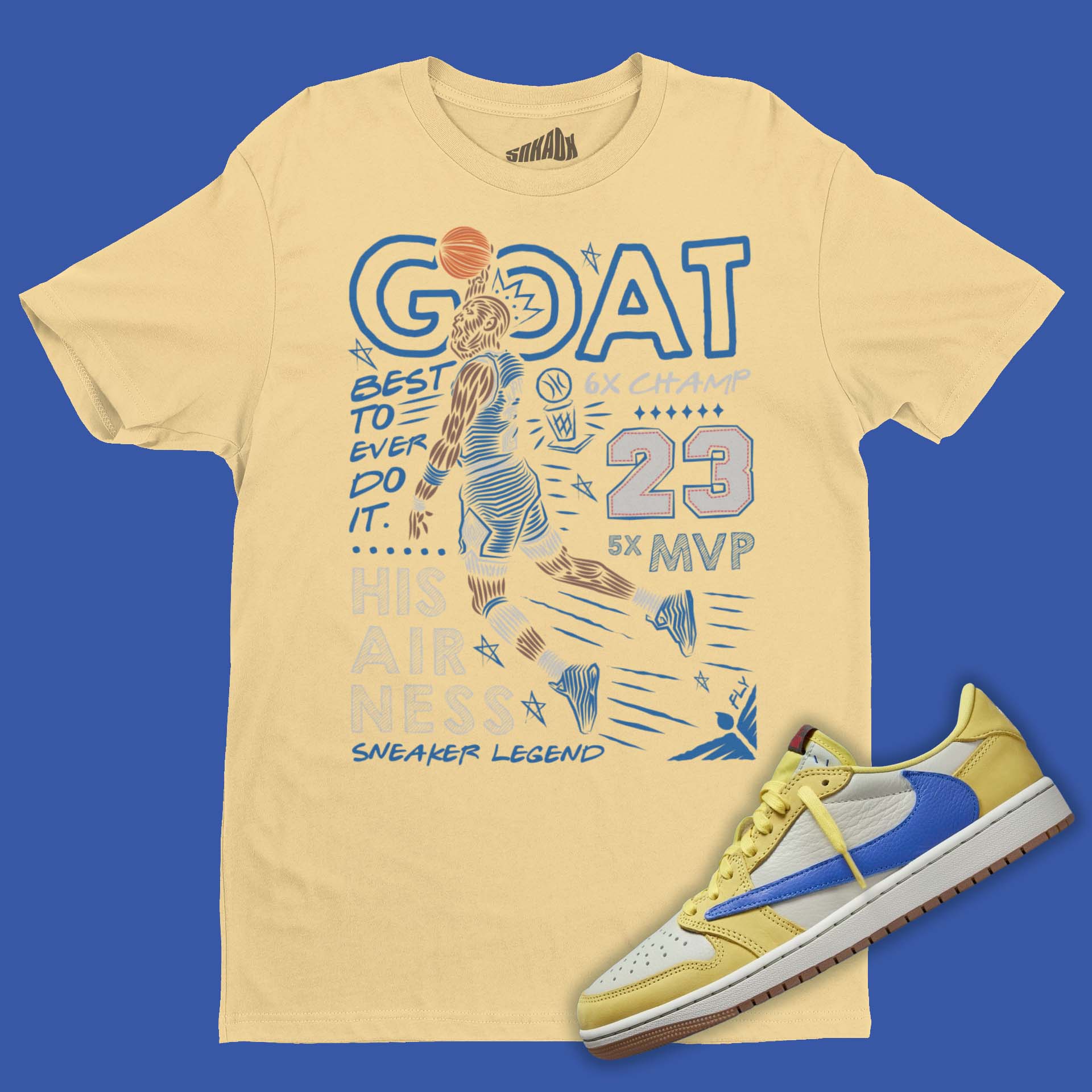 Travis Scott AJ1 Canary | Greatest Ever Graphic Tee | SNKADX T-Shirt