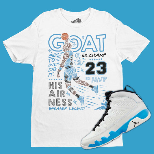 GOAT T-Shirt grey Air Jordan 9 Powder Blue