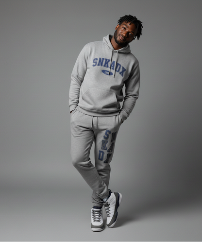 SNKADX Arch Heavyweight Fleece Hoodie Matching Air Jordan 9 Flint Grey