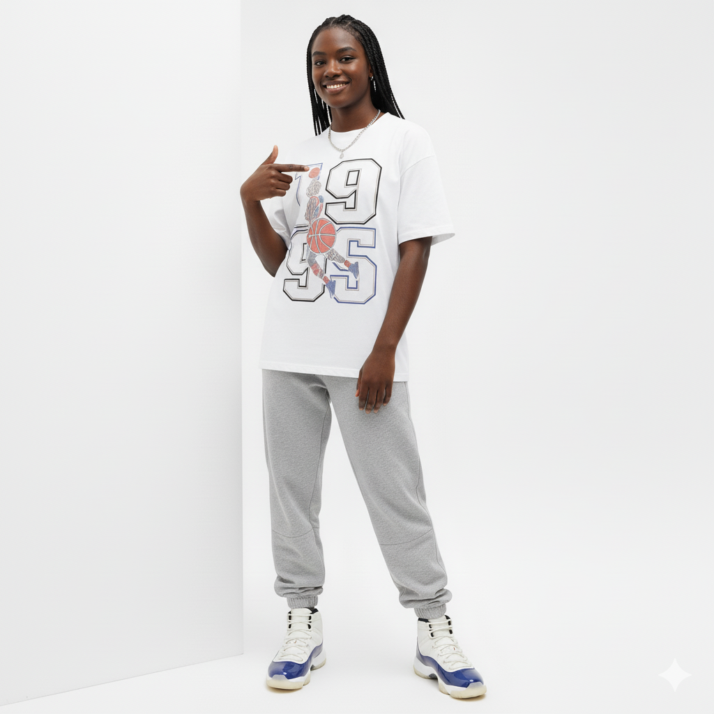 1995 GOAT Oversized T-Shirt Matching Air Jordan 11 Rare Air