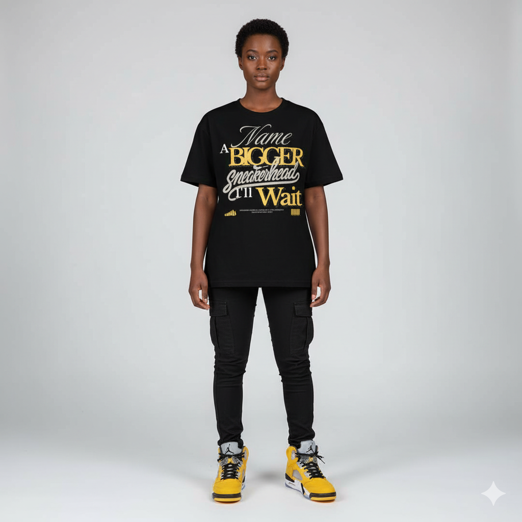 Name A Bigger Sneakerhead Heavyweight Oversized T-Shirt Matching Air Jordan 5 Tokyo 2025