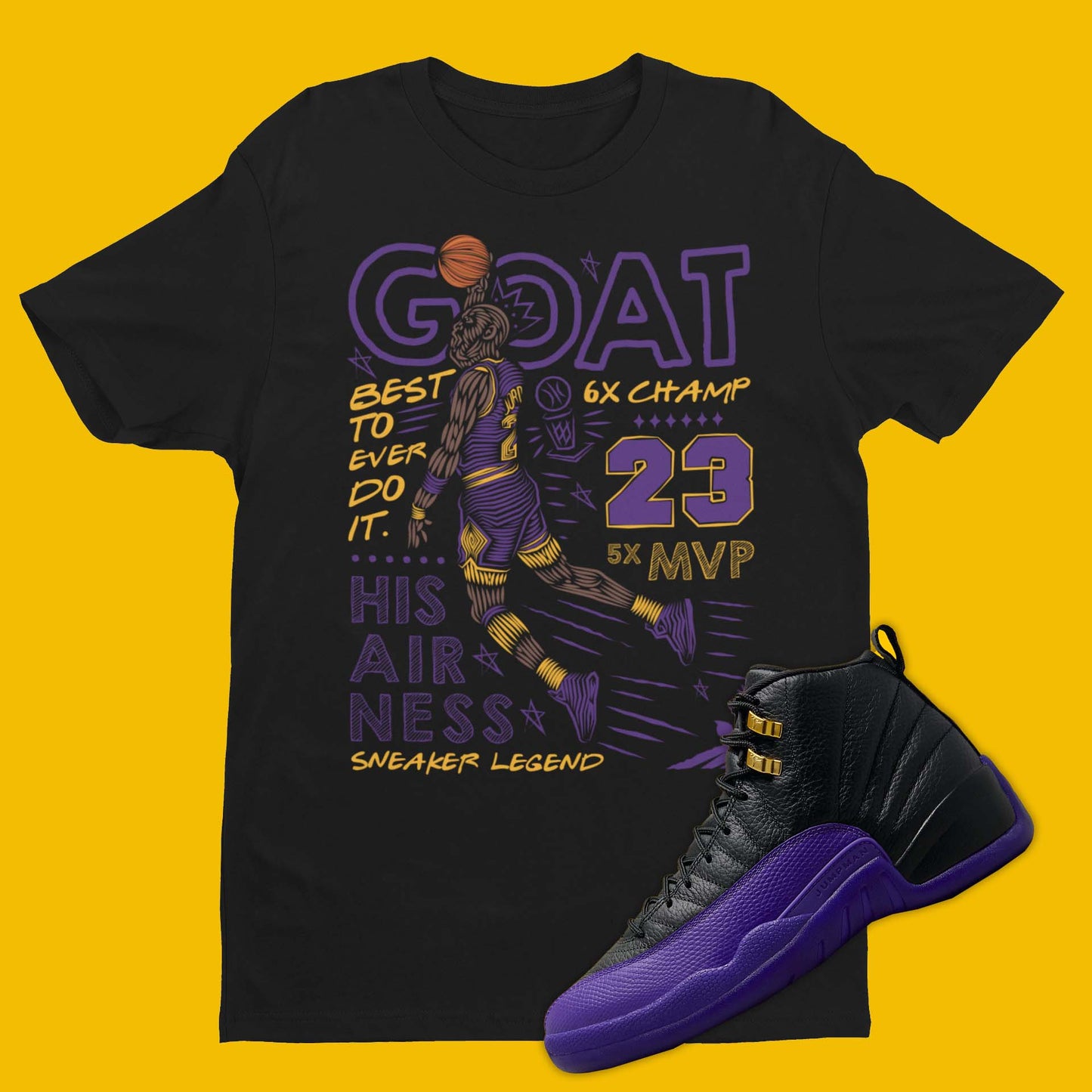 GOAT Air Jordan 12 Field Purple Matching T-Shirt from SNKADX