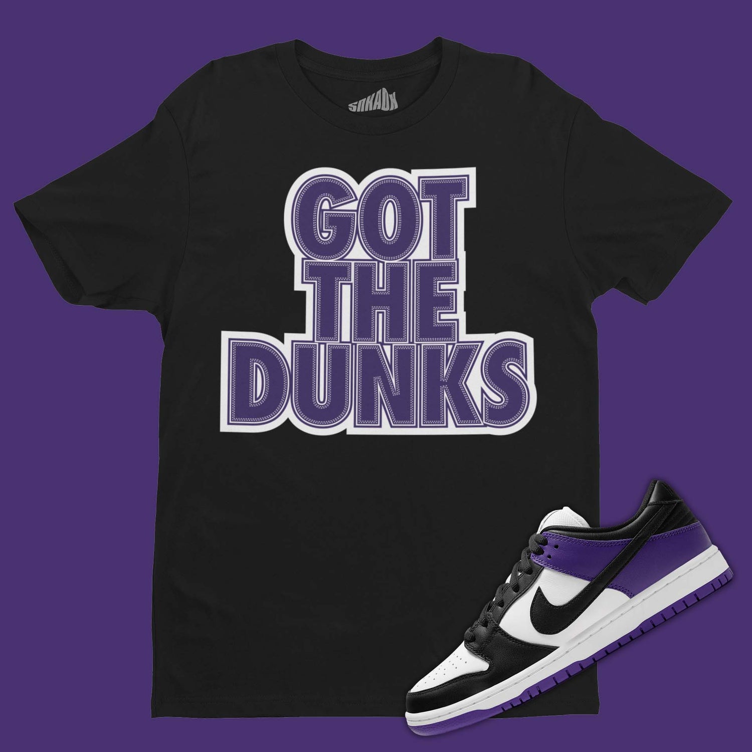 Got The Dunks T-Shirt Matching Dunk Low Court Purple