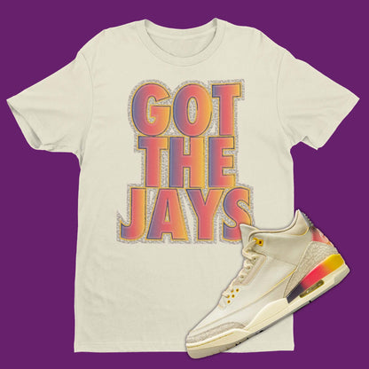 Got The Jays J Balvin Air Jordan 3 Medellin Sunset Matching T-Shirt from SNKADX