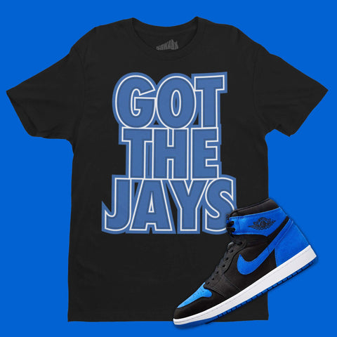 Air Jordan 1 Royal Reimagined Matching T-Shirt from SNKADX