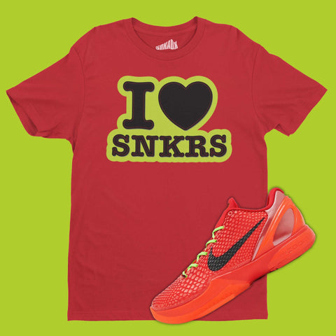 I Love Sneakers T-Shirt Matching Kobe 6 Protro Reverse Grinch