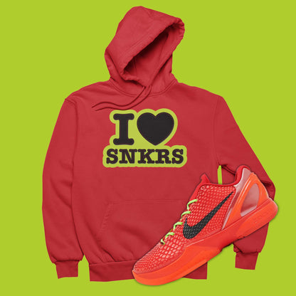 I Love Sneakers Hoodie To Match Kobe 6 Protro Reverse Grinch