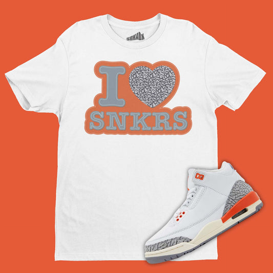 I Love Sneakers T-Shirt Hydro Air Jordan 3 Georgia Peach