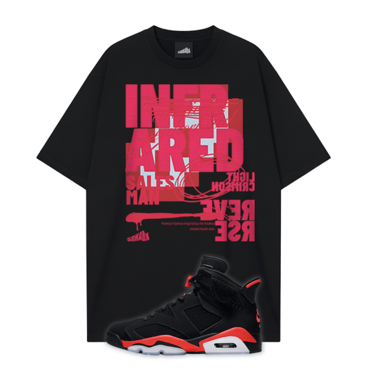 Infrared 6 Oversized Premium T-Shirt Matching Air Jordan 6 Reverse Infrared Salesman