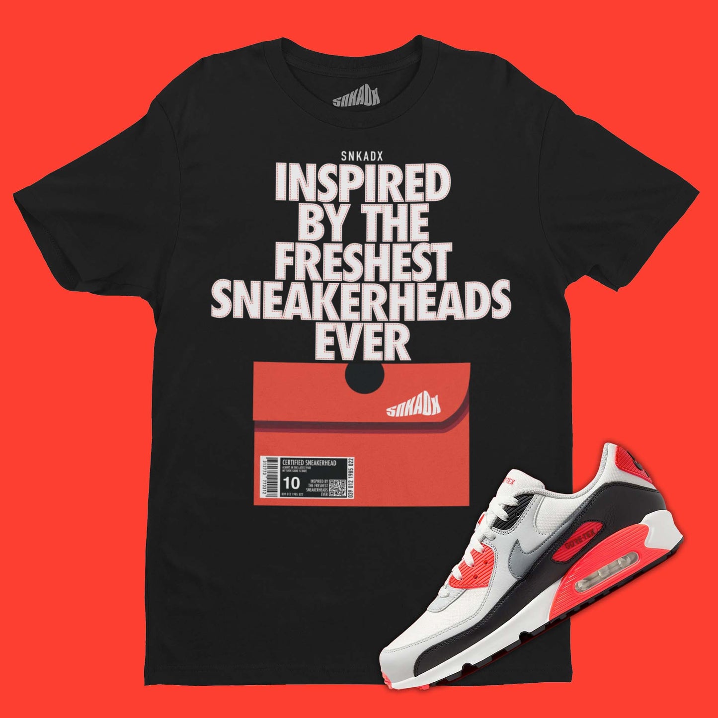 Shoe Box T-Shirt Matching Air Max 90 Infrared