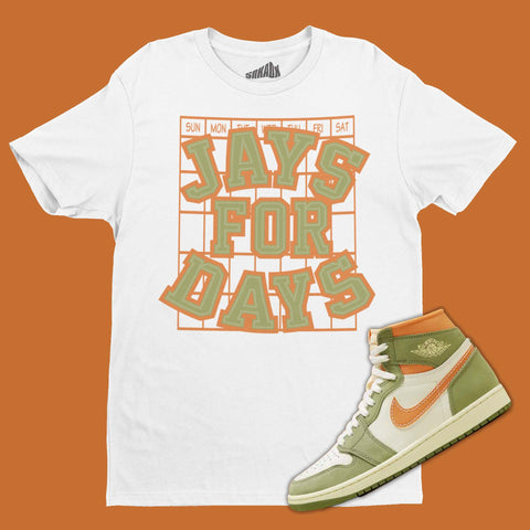 Jays For Days T-Shirt Matching Air Jordan 1 High OG Celadon