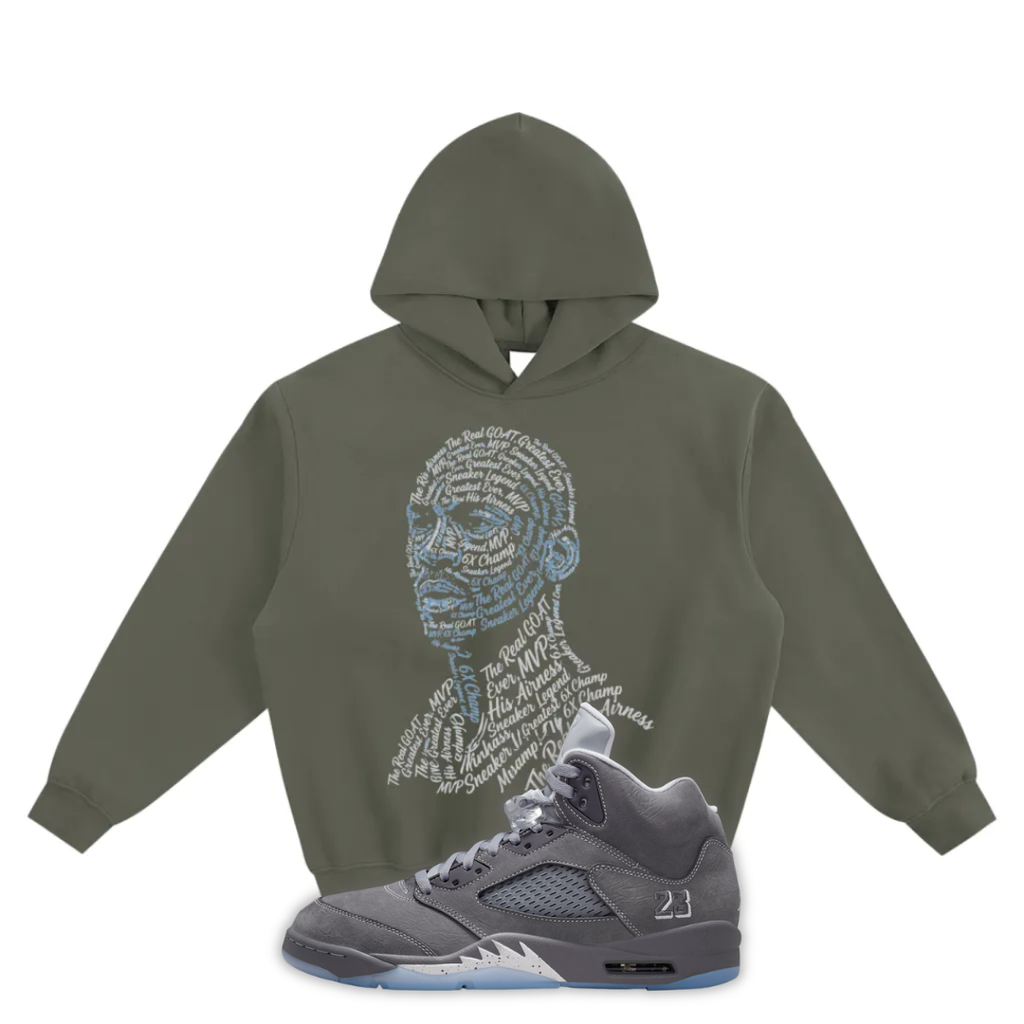 Jordan Stats Premium Fleeced Boxy Hoodie Matching Jordan 5 Wolf Grey