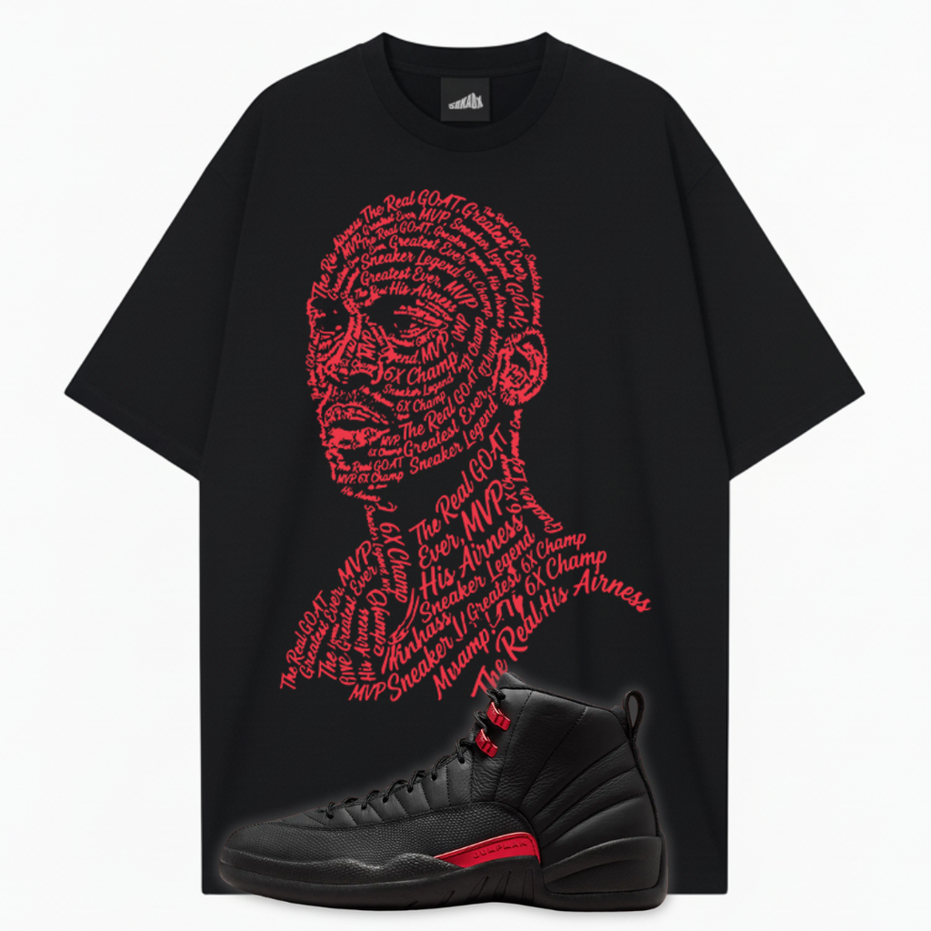 Jordan Stats Premium T-Shirt Matching Jordan 12 Bloodline