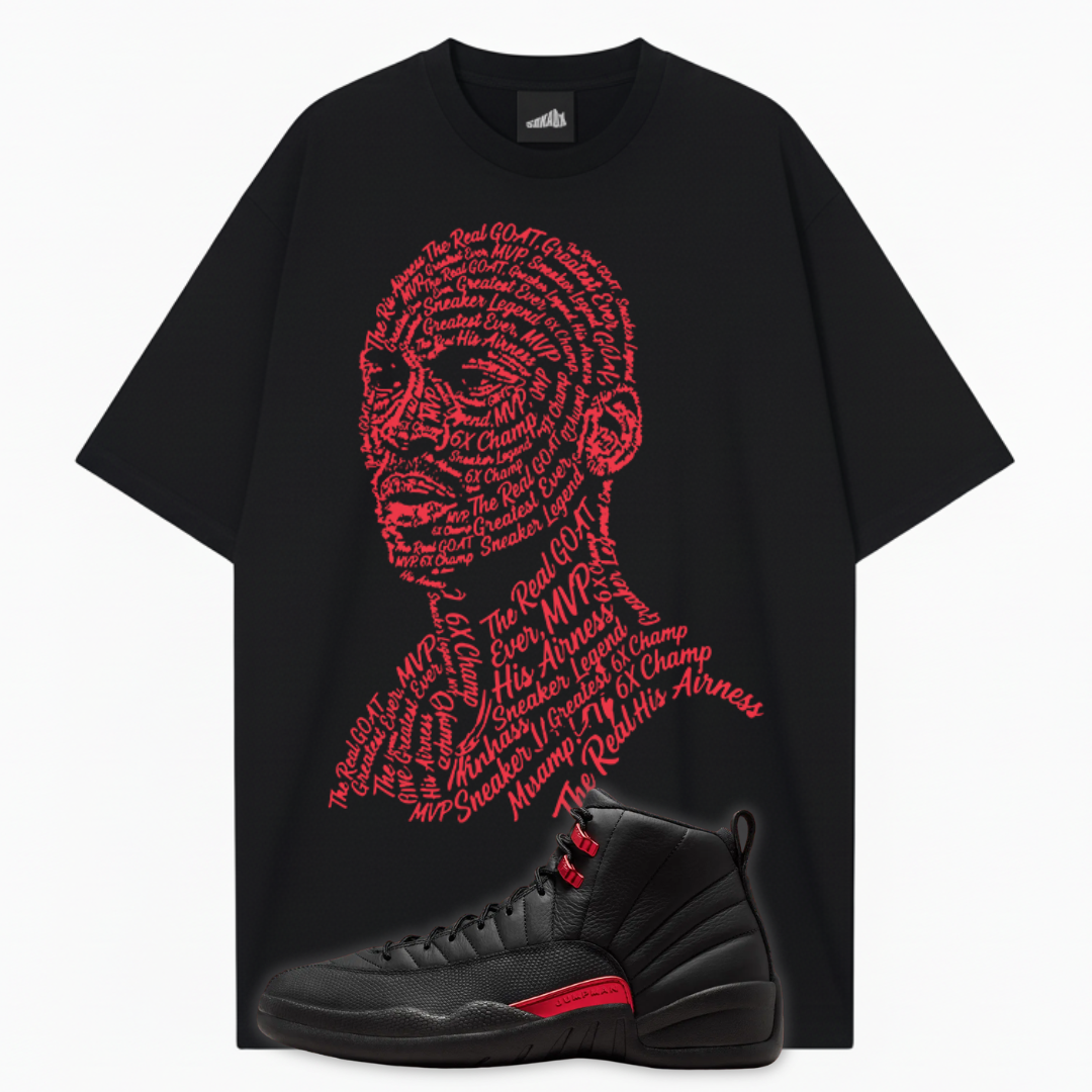 Jordan Stats Premium T-Shirt Matching Jordan 12 Bloodline