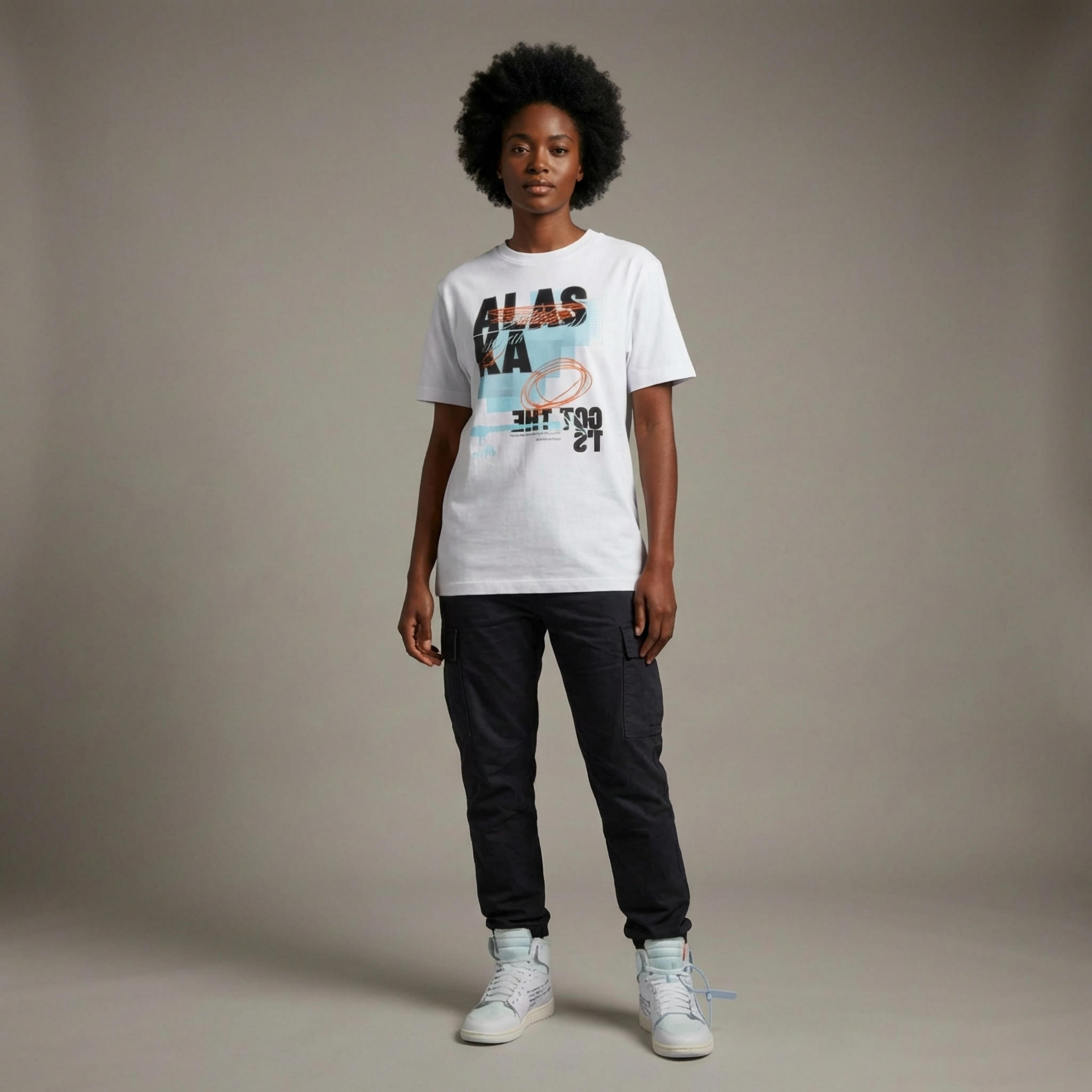 01 Alaska Oversized T-Shirt Matching Virgil Archive Air Jordan 1 High Alaska