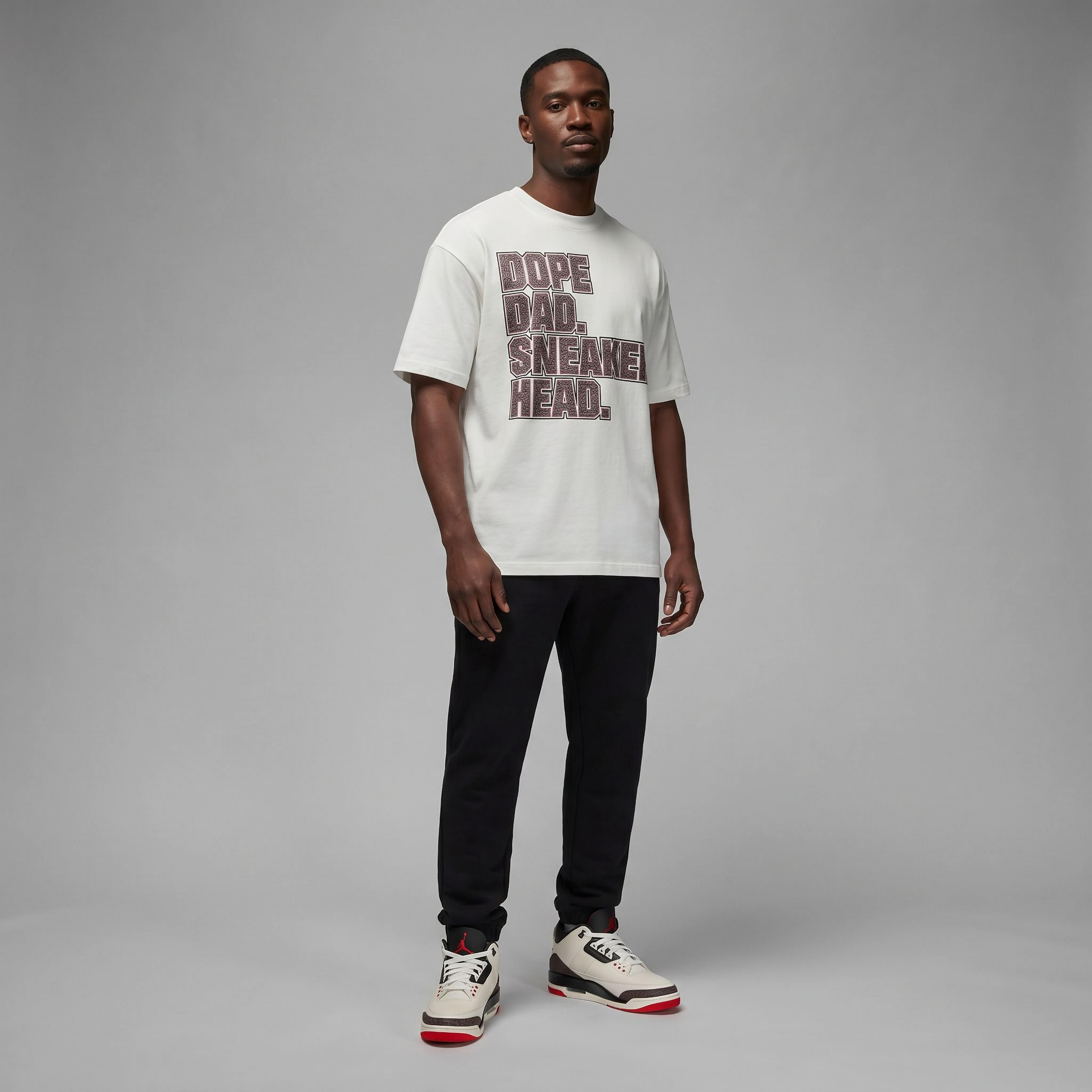 Dope Dad Sneakerhead Premium T-Shirt Matching Jordan 3 Worlds Best Dad