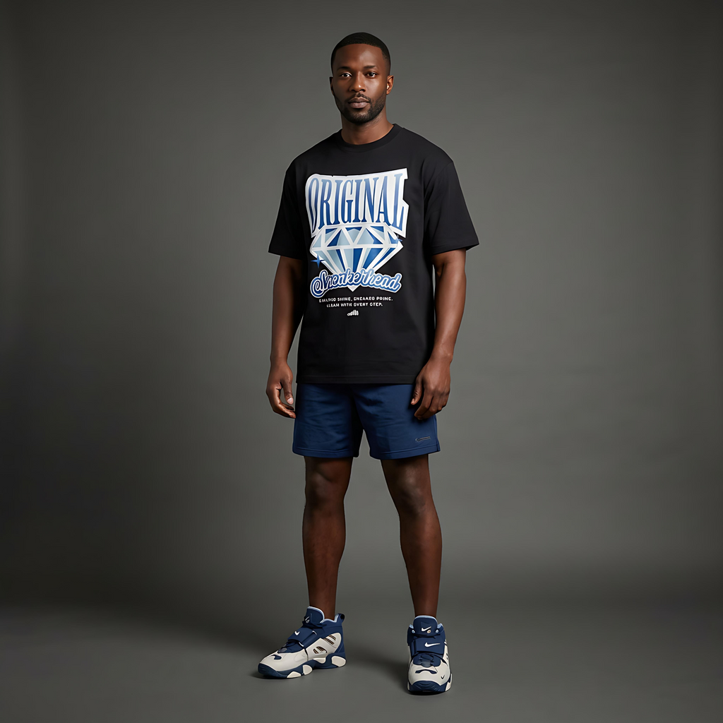 Original Sneakerhead Premium T-Shirt (Black) Matching Air Diamond Turf 2 Royals