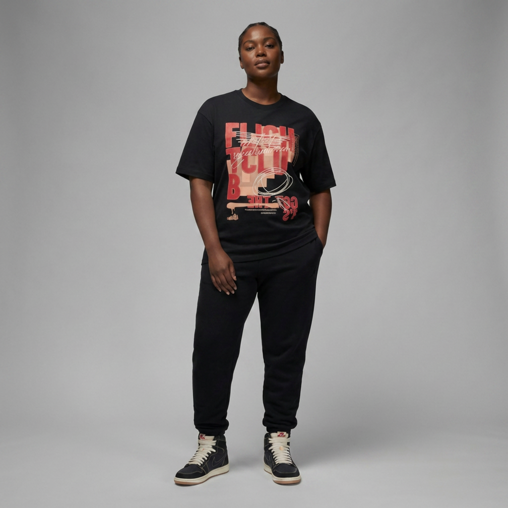 Flight Club 1 Oversized T-Shirt Matching Jordan 1 Flight Club